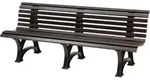 Gartenbank Jamaika | 4-Sitzer | Braun | HxBxT 80x200x64cm | Witterungs- &