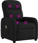 vidaXL Massagesessel Schwarz Stoff