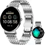 XCOAST SIONA 2 Elegance Silber Damen Smartwatch - AMOLED, Wasserdicht, Puls,