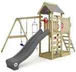 Spielturm Wickey MultiFlyer mit Schaukel und Rutsche in Anthrazit - Grau