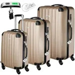 tectake&reg; 3er Kofferset Talia 3-teilig aus robustem ABS-Kunststoff inkl....