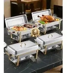 VEVOR Hot Pot Set Edelstahl-Speisenw&auml;rmer mit 2 T&ouml;pfen in voller Gr&ouml;&szlig;e (7,5 l)