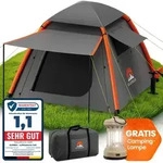 ELONEO aufblasbares Zelt f&uuml;r 2-4 Personen mit Vordach & Luftpumpe, Camping Zelt