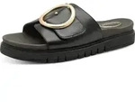 Tamaris Damen Wide Fit Pantoletten flach mit Klettverschluss und Schnalle,...