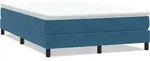 vidaXL Boxspringbett ohne Matratze Dunkelblau 140x210 cm Samt - Blau
