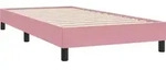 vidaXL Bettgestell ohne Matratze Rosa 100x220 cm Samt - Rosa