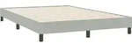 vidaXL Bettgestell ohne Matratze Hellgrau 140x220 cm Samt - Grau