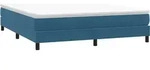 vidaXL Boxspringbett ohne Matratze Dunkelblau 180x220 cm Samt - Blau