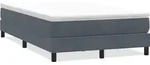 vidaXL Boxspringbett ohne Matratze Dunkelgrau 120x210 cm Samt - Grau