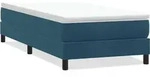vidaXL Boxspringbett ohne Matratze Dunkelblau 100x210 cm Samt - Blau