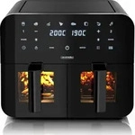 Arendo Hei&szlig;luftfritteuse XXL, Doppelkammer, Dual Zone, Airfryer 9L mit 2 Kammern,