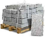 Galamio Granit Randsteine 40*20*10 &raquo; gebrochen &laquo; 1000kg Palette - Grau