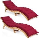 Casaria&reg; Sonnenliege mit Kofferfunktion 2er-Set, inkl. Auflage