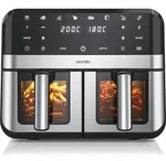 Arendo Hei&szlig;luftfritteuse XXL, Doppelkammer, Dual Zone , Airfryer 9L mit 2 Kammern,