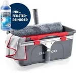 CLEANmaxx Fensterreiniger-Set 7-tlg. - inkl. Eimer, Wischer, Abzieher &...