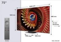 TCL 75C89K, TCL 75C89K, 190,5 cm (75"), 3840 x 2160 Pixel, QD-Mini LED, Smart-TV,