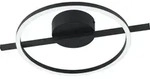 AMANDOLO Wand-/Deckenleuchte Lampe Beleuchtung - L40 x B30 x H6,5 cm - schwarz - 17W