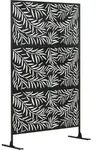 Outsunny Raumteiler 3-teilig 122 x 198 cm Sichtschutz mit St&auml;nder mit