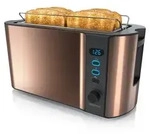 Arendo Toaster 4 Scheiben, Langschlitztoaster, Langschlitz, Edelstahl, 1500W,...