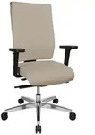 Topstar B&uuml;rostuhl Sitness 70, PS79BH W53 Stoff beige, Gestell alu - Grau