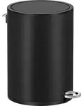 SONGMICS M&uuml;lleimer, Kosmetikeimer, 3 Liter, M&uuml;lleimer Bad, Tintenschwarz - Schwarz