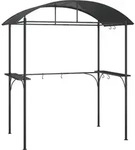 vidaXL Grillpavillon mit Seitenregalen Anthrazit 220x115x230 cm Stahl
