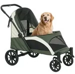 PawHut Hundewagen Hundebuggy klappbar f&uuml;r mittelgro&szlig;e Hunde & Katzen bis 25...