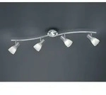 TRIO LED-Balken LEVISTO 4xE14/6W/3000K/4x470Lm L.88cm Nickel 871010407 - Silber