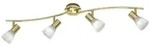 LED-Strahler - Wei&szlig; - Glas - Messing - 4-flammig - B 88 cm - Gold/Wei&szlig;
