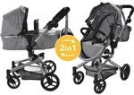 Bandits & Angels Puppenwagen Grau Modern Angel 2-in-1 Grau ab 3 Jahren &ndash;