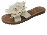 Lazamani Zinnia Damen Leder-Pantoletten Offwhite Gr&ouml;&szlig;e 36 - Wei&szlig; - 36