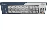 MediaRange Funk-Tastatur und optis. Funk-Maus Set QWERTZ sil - Silber/Wei&szlig;