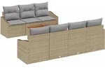 vidaXL Gartensofa-set 8 stk. Beige Poly-Rattan - Beige