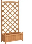 vidaXL Pflanzk&uuml;bel mit Spalier Braun Massivholz Tanne - Braun