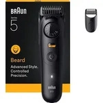 Braun BeardTrimmer 5 BT5500, Waschbar, Akku, Schwarz - Schwarz
