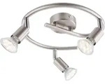 Globo Deckenleuchte Dl Nickel Matt, 3Xgu10 Led 57991-3 - Silber