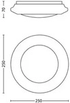 Philips Funktional Deckenleuchte, LED, 600 lm, IP20 - Wei&szlig;