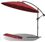 VOUNOT&reg; Ampelschirm mit Schutzh&uuml;lle 300 cm, Shanghai Sonnenschirm, Rot - Rot
