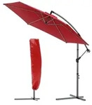 VOUNOT&reg; Ampelschirm mit Schutzh&uuml;lle, Sonnenschirm 300 cm, Rot - Rot