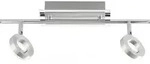 LED-Strahler - Wei&szlig; - Acryl - Aluminium - 2-flammig - B 50 cm - Silber/Wei&szlig;