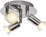 Briloner LED Badleuchte Deckenleuchte 3 Flammig Chrom &Oslash; 16cm Schwenkbar - Silber