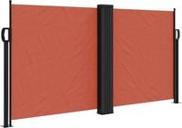 vidaXL Seitenmarkise Ausziehbar Terrakottarot 120x1000 cm