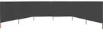 vidaXL 6-teiliges Windschutzgewebe 800 x 160 cm Anthrazit - Grau