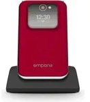 Emporia JOY 2G Red - Modell 2025 Handy (Seniorenhandy, Klapp) - Schwarz/Rot