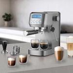 Caso EspressoGourmet Crema - Siebtr&auml;germaschine, Espressomaschine, mit Milchaufs -