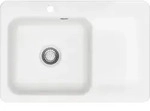 KeraDomo Sp&uuml;le JUNA 75 in POLAR - Becken links mit Handbet&auml;tigung / Systemceram /