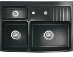 KeraDomo Elementsp&uuml;le CENTRA 90 NERO f&uuml;r bis zu 75 cm AP-Tiefe inkl.