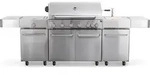 G21 Nevada BBQ Kitchen Premium Line Gasgrill, 8 Brenner + Druckminderventil - Grau