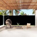 vidaXL Seitenmarkise Ausziehbar Schwarz 200x1000 cm