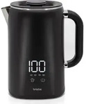 Briebe KT1175BLK, 1,7 l, 1500 W, Schwarz, Edelstahl, Regelbare Temperatur,